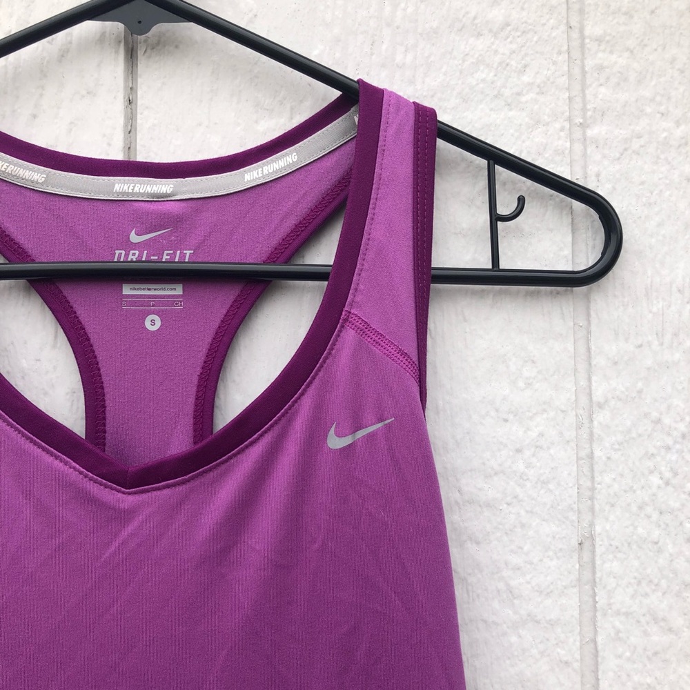 Purple Nike dri-fit running tank